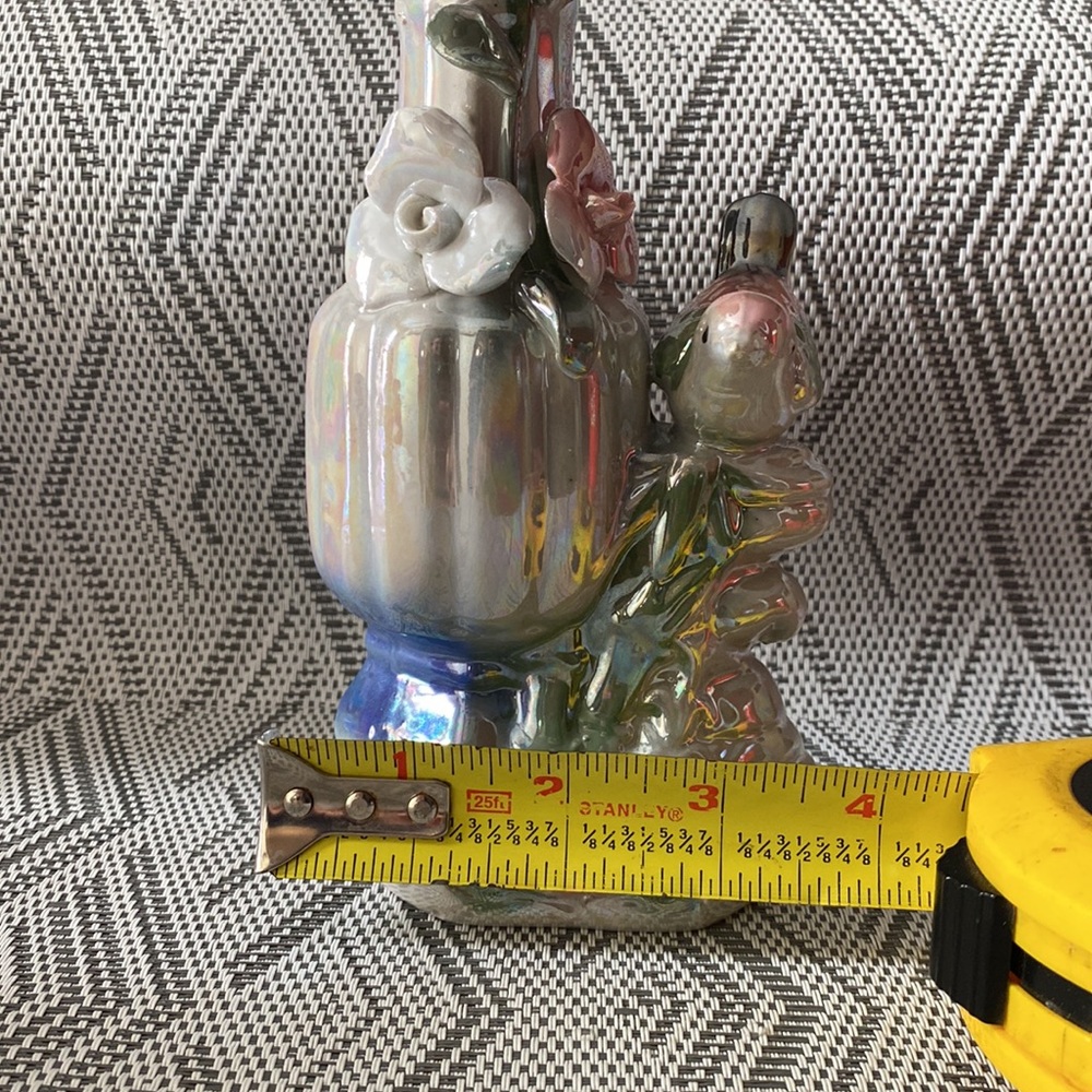 Vintage bird & flower vase - Picture 8 of 8